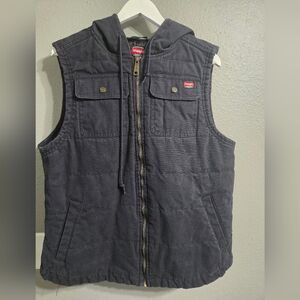 Wrangler Workwear Quilted Navy Blue Vest Size Large